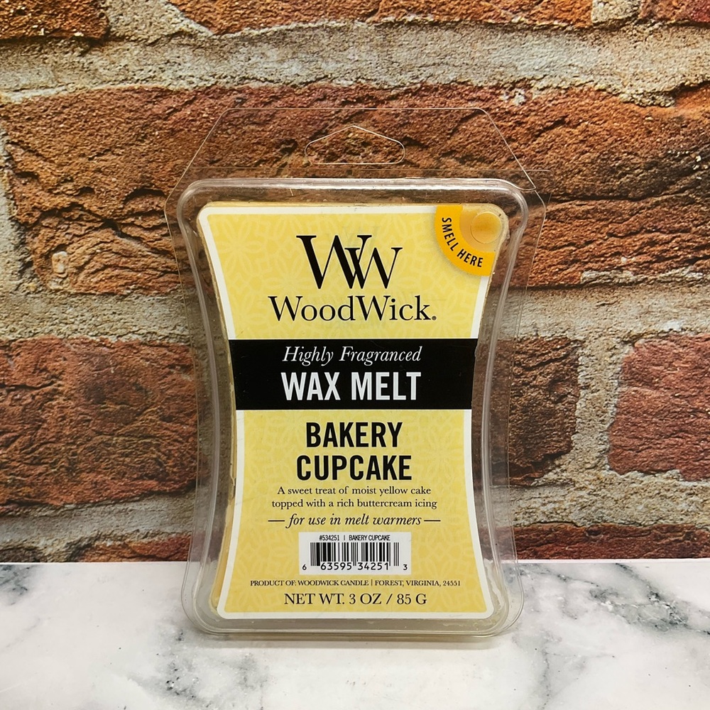 Woodwick Wax Melts, Bakery Cupcake, 1 Pack of 6, 3 oz